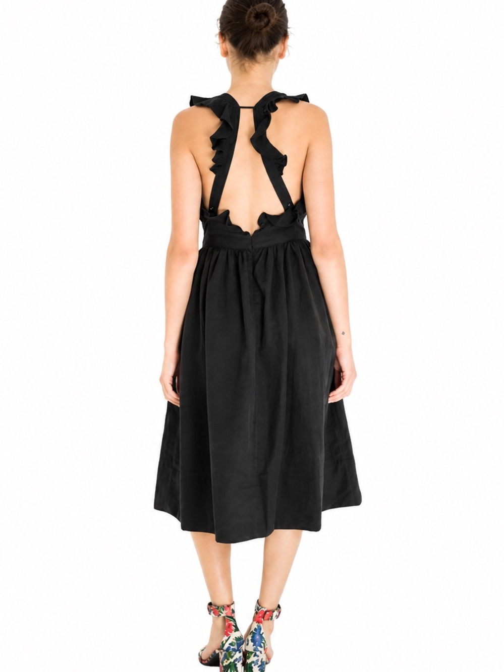 Ulla Johnson Linen Willa Pinafore Dress Black Size 10 - Picture 2 of 8